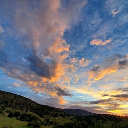 North from gazebo at sunset