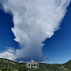 Gazebo on hill for beautiful views of the Hondo Valley