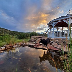 Beautiful views of the Ruidoso Valley from gazebo on hill