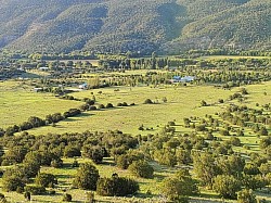 The propertyl; 40 acres 9 miles east of Ruidoso Downs. Lincoln National Forest acees for hiking.